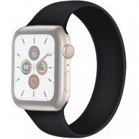 Navliekací silikónový remienok pre Apple Watch Ultra 49mm / 46mm / 45mm / 44mm / 42mm - M - čierny