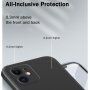 Silikónový ochranný kryt s rovnými hranami pre iPhone 12 mini - svetlomodrý