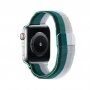 Štvorfarebný remienok milánsky ťah pre Apple Watch 42mm / 41mm / 40mm / 38mm - bielo-zelený