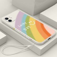 Silikónový kryt Lucky Day s pútkom pre iPhone 12 Pro Max - béžový