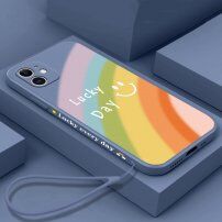 Silikónový kryt Lucky Day s pútkom pre iPhone 11 Pro Max - sivomodrý