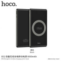 HOCO powerbanka 8000 mAh s bezdrôtovým nabíjaním pre Apple iPhone – čierna