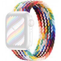 Nylonový remienok s vrkočovým vzorom pre Apple Watch Ultra 49mm / 46mm / 45mm / 44mm / 42mm - XS - dúhový