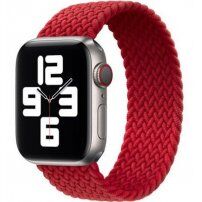 Nylonový remienok s vrkočovým vzorom pre Apple Watch Ultra 49mm / 46mm / 45mm / 44mm / 42mm - M - červený