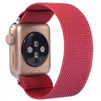 Nylonový navliekací remienok pre Apple Watch Ultra 49mm / 46mm / 45mm / 44mm / 42mm - melónovo červený