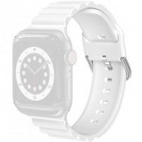 Elegantný silikónový remienok pre Apple Watch Ultra 49mm / 46mm / 45mm / 44mm / 42mm - biely