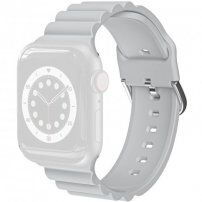 Elegantný silikónový remienok pre Apple Watch Ultra 49mm / 46mm / 45mm / 44mm / 42mm - sivý