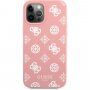 Guess Liquid Silicone White Peony kryt pre iPhone 12 Pro Max - ružový