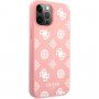 Guess Liquid Silicone White Peony kryt pre iPhone 12 Pro Max - ružový