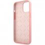 Guess Liquid Silicone White Peony kryt pre iPhone 12 Pro Max - ružový
