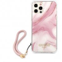 Guess Marble kryt pre iPhone 12 Pro Max - ružový