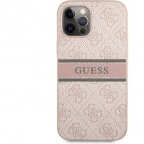 Guess 4G Printed Stripe kryt pre iPhone 12 Pro Max - ružový