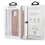 Guess Saffiano Big 4G Metal Logo kryt pre iPhone 12 Pro Max - ružový