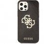 Guess Big 4G Full Glitter kryt pre iPhone 12 Pro Max - čierny