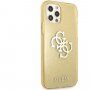 Guess Big 4G Full Glitter kryt pre iPhone 12 Pro Max - zlatý