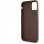 Guess 4G Metal Logo kryt pre iPhone 11 - hnedý