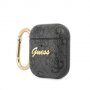Guess 4G Script obal pre AirPods 1 / 2 - sivý