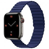 Silikónový magnetický remienok pre Apple Watch Ultra 49mm / 46mm / 45mm / 44mm / 42mm - modrý