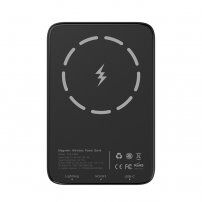 Powerbanka s bezdrôtovým rýchlym nabíjaním MagSafe s portom USB-C - 5 000 mAh - čierna