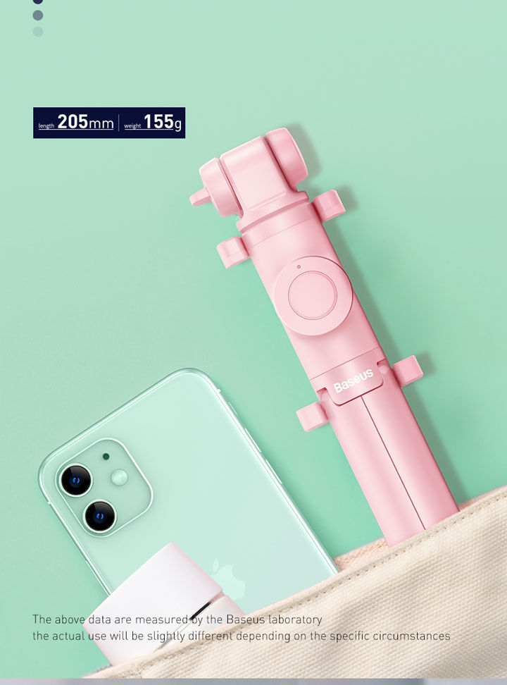 Baseus Lovely Bluetooth selfie tyč s trojnožkou pre iPhone - čierna