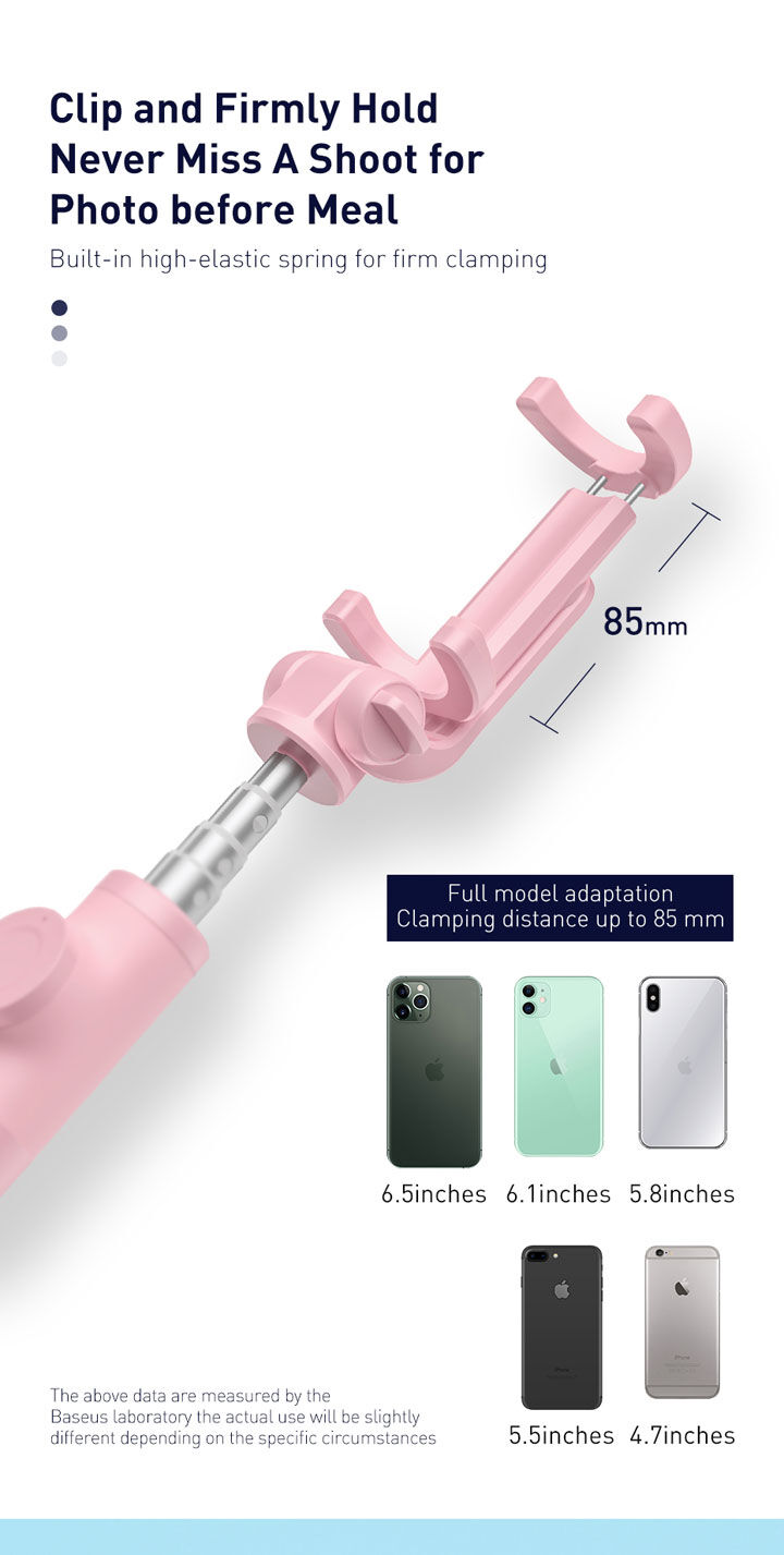 Baseus Lovely Bluetooth selfie tyč s trojnožkou pre iPhone - čierna