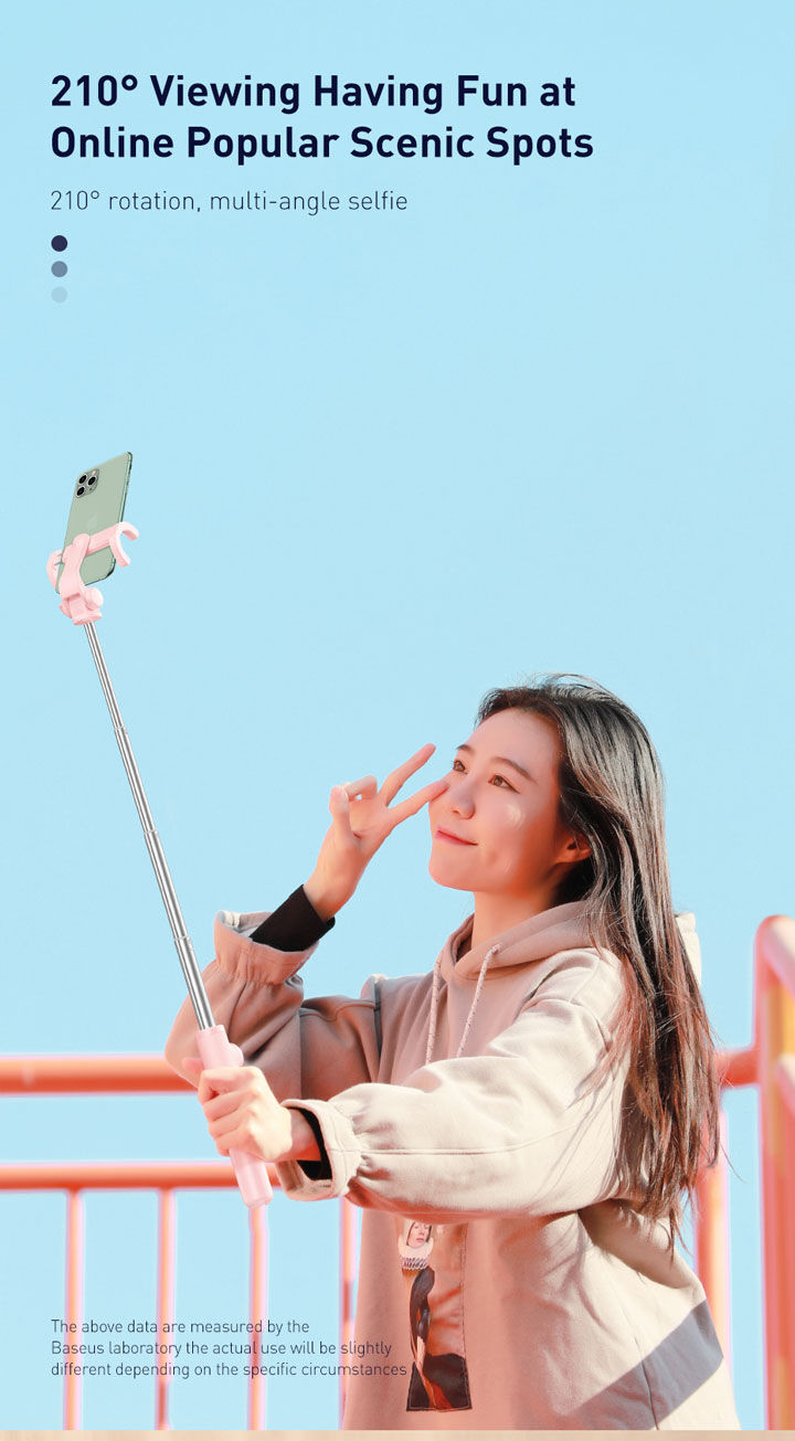 Baseus Lovely Bluetooth selfie tyč s trojnožkou pre iPhone - čierna