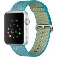 Tkaný nylonový remienok pre Apple Watch 42mm / 41mm / 40mm / 38mm - azúrový