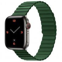 Silikónový magnetický remienok pre Apple Watch 42mm / 41mm / 40mm / 38mm - zelený