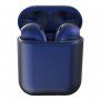 InPods 12 bezdrôtové Bluetooth slúchadlá s nabíjacím puzdrom pre Apple zariadenia- zafírovo modrá