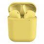 InPods 12 bezdrôtové Bluetooth slúchadlá s nabíjacím puzdrom pre Apple zariadenia - žltá