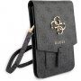 Guess 4G Metal Logo univerzálna taška pre iPhone - sivá