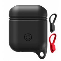 Vode a&nbsp;prachu odolný silikónový ochranný obal pre AirPods 1 / 2 – čierny
