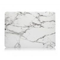 Kryt so vzorom mramoru pre MacBook Air 13" (A1932 / A2179 / A2337) – bielo-sivý