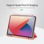 DUX DUCIS Domo puzdro s priestorom na Apple Pencil a funkciou uspania pre iPad Pro 12,9" (2018-2022) - ružové