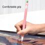 Ochranný silikónový obal s lístočkami pre Apple Pencil 1. generácie - ružový