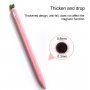 Ochranný silikónový obal s lístočkami pre Apple Pencil 1. generácie - oranžový