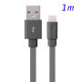 YellowKnife certifikovaný MFi synchronizačný a&nbsp;nabíjací lightning kábel pre Apple iPhone/iPad/iPod - sivý - 1&nbsp;m