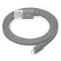YellowKnife certifikovaný MFi synchronizačný a&nbsp;nabíjací lightning kábel pre Apple iPhone/iPad/iPod - sivý - 1&nbsp;m