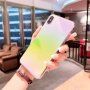 Transparentný zrkadlový kryt pre iPhone XS Max - dúhový