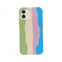 Silikónový kryt s vrkočovým vzorom pre iPhone 11 - pastelový
