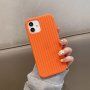 Silikónový kryt s vrkočovým vzorom pre iPhone 11 Pro - oranžový