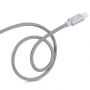 HOCO certifikovaný MFi synchronizačný a&nbsp;nabíjací lightning kábel pre Apple iPhone/iPad/iPod - opletený sivý - 1,2&nbsp;m