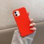 Silikónový kryt s vrkočovým vzorom pre iPhone 11 Pro Max - červený