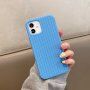 Silikónový kryt s vrkočovým vzorom pre iPhone 11 Pro - modrý