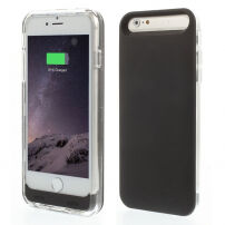 iFans certifikovaná MFi externá batéria / power banka 3100&nbsp;mAh s&nbsp;krytom pre Apple iPhone 6 / 6S - čierna / priehľadná