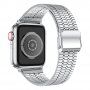 Široký remienok z nehrdzavejúcej ocele pre Apple Watch 42mm / 41mm / 40mm / 38mm - strieborný