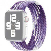 Nylonový remienok s farebným vrkočovým vzorom pre Apple Watch Ultra 49mm / 46mm / 45mm / 44mm / 42mm - L - fialový