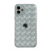 Ochranný kryt s bublinami pre iPhone 11 - sivý