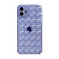 Ochranný kryt s bublinami pre iPhone 12 Pro - fialový