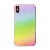Transparentný zrkadlový kryt pre iPhone XS Max - dúhový